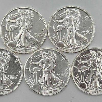 118 • (5) 1ozt .999 fine silver eagle coins