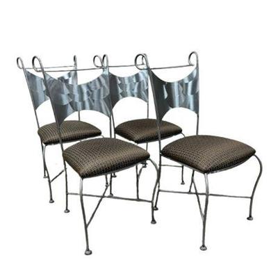 Lot 033   
Post Modern Shaver Howard Style Chairs, Set of Four (4)