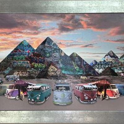 Lot 034   
"Vokeswagon" Graffiti Pyramids Wall Art