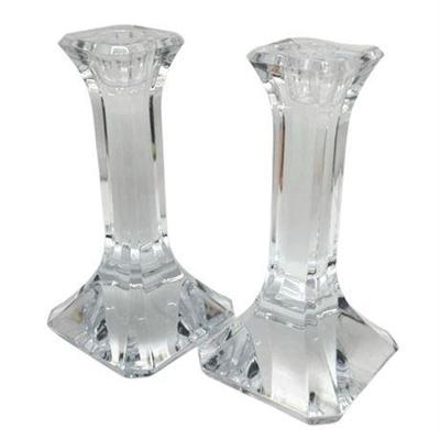 Lot 022-001   
Orrefors "Regina" Crystal Candlesticks