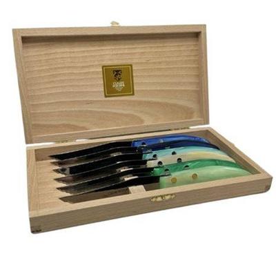 Lot 062   
Laguiole Claude Dozorme Box of 6 Steak Knives