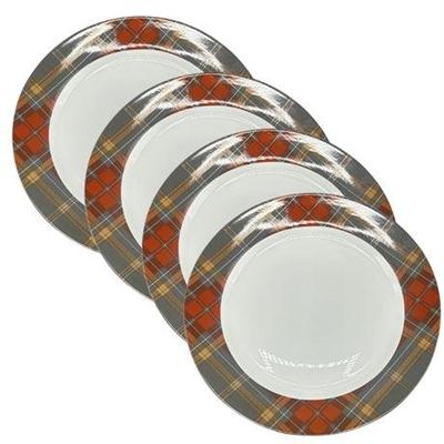 Lot 155   
Williams Sonoma, Autumn Plaid Dinner Plates, Set of (4)