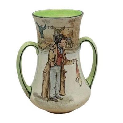 Lot 100-057   
Royal Doulton Artful Dodger Ceramic Vase with Handles