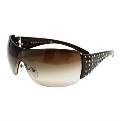 Lot 076-001  
2011 Prada Sunglasses Studded Shield Wrap SPR 29L with Case