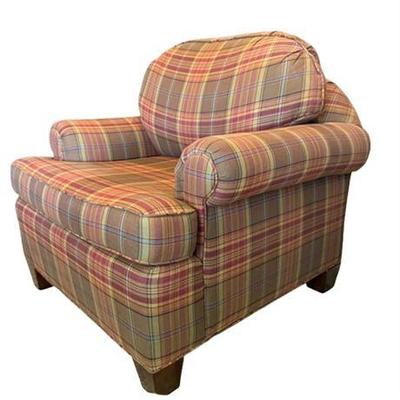 Lot 014   
Decorator Rolled. Armed Reading Arm Chair