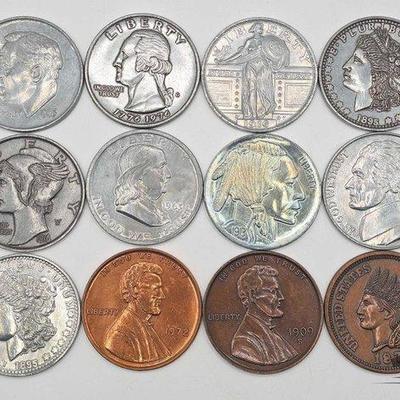 1752 • (12) large u.s. cents novelties
