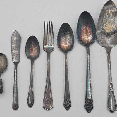1900 • (7) pieces of flatware
