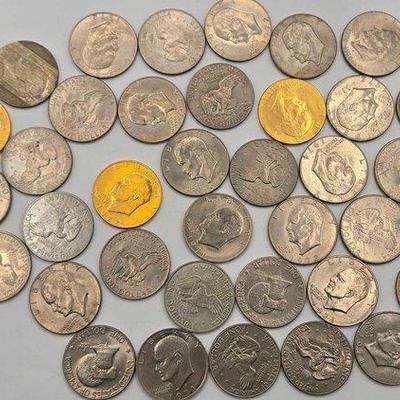 1520 • (37) eisenhower dollar coins, 836.6g
