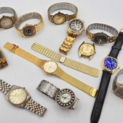 1162 • (12) wristwatches & band