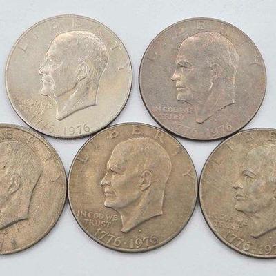 1524 • (5) eisenhower dollar coins