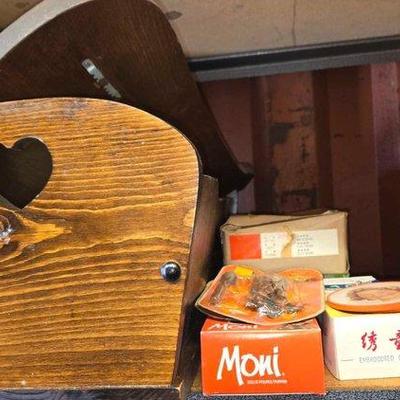 6038 • wooden doll crib, embroidered doll & more