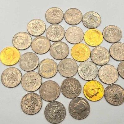 1518 • (30) kennedy half dollars, 337.8g