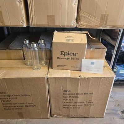 3516 • boxes of epica beverage glass bottles