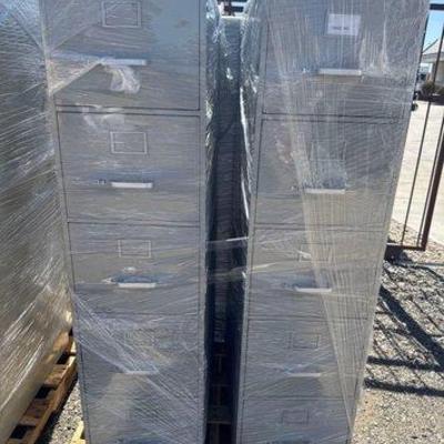 95514 • 3 mcdowell & craig metal filing cabinets