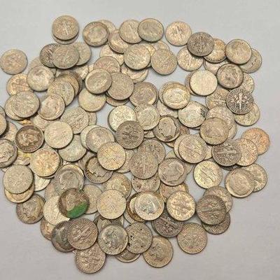 1400 • (179) 90% silver dimes, 354g