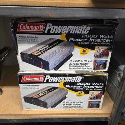 5132 • (2) coleman powermate 2000 watt inverter