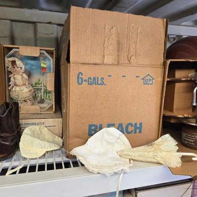 7560 • porcelain dolls, dolls accessories & propane lantern