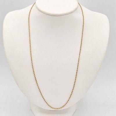 804 • 10k gold rope chain, 1.7g