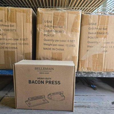 3542 • (3) boxes of grill press set