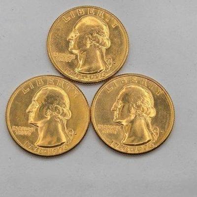 1510 • (3) washington quarter dollars 1776 1976