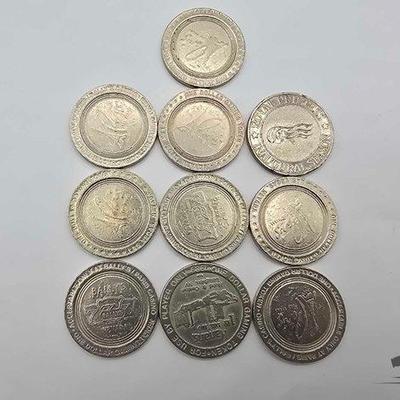 1750 • (10) casion & boat tokens