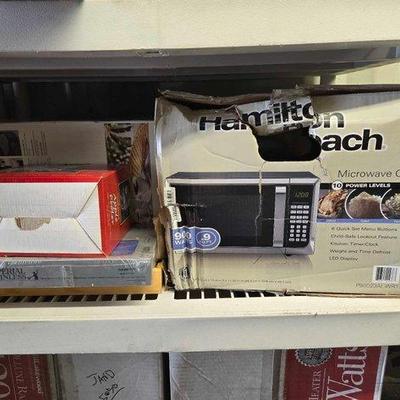 5049 • microwave, coffee maker, utensils & apple peeler