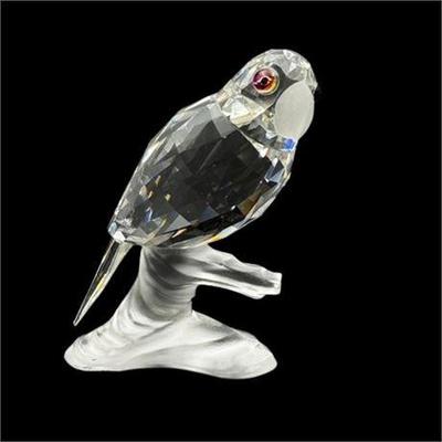 Lot 033   
Swarovski Crystal Parrot On Frosted Branch
