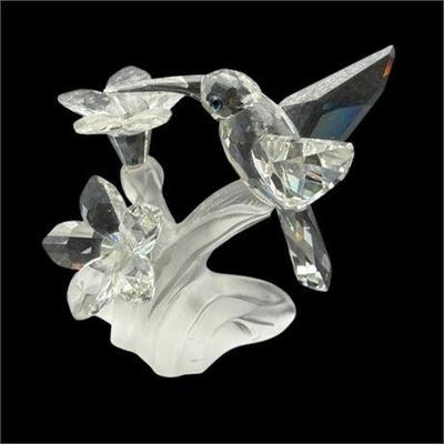 Lot 032   
Swarovski Crystal Hummingbird On Frosted Branch