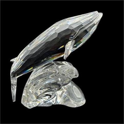 Lot 027   
Swarovski Crystal 1992 Retired Annual Edition “Care For Me” The Whales