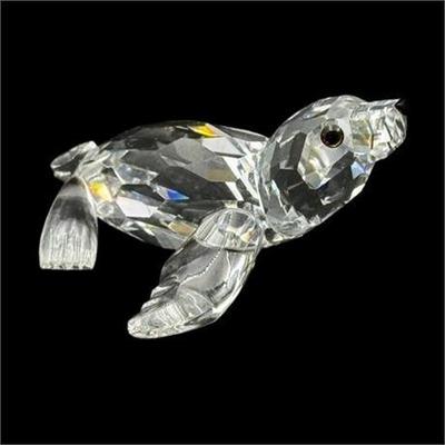 Lot 014   
Swarovski Crystal Baby Sea Lion Figurine