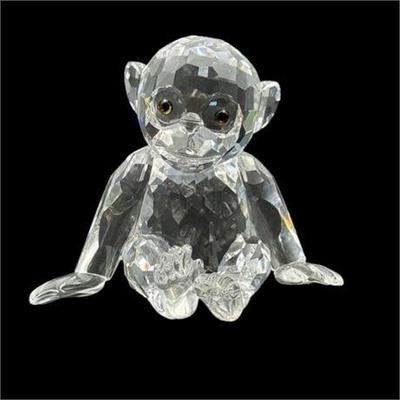 Lot 012   
Swarovski Crystal Sitting Monkey Figurine