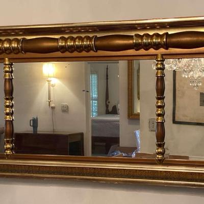 Gold and Wood Framed Vintage Mirror