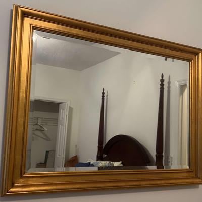 Elegant Gold-Framed Wall Mirror