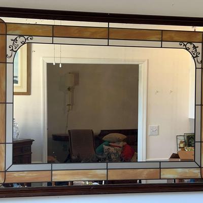 Statement Kitchen Mirror with Decorative Border