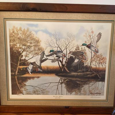 Framed Elton J. Louviere Wildlife Print (28x33)