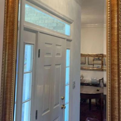Large Gold-Framed Wall Mirror