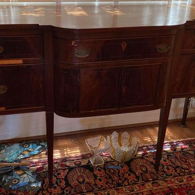 Antique Mahogany Buffet with Inlay