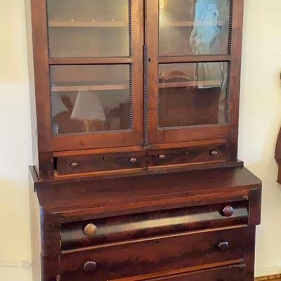 Vintage Mahogany Secretary Cabinet