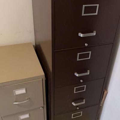 Two Metal File Cabinets