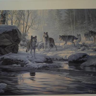 very nice wolf print entitled  Six Pack. 