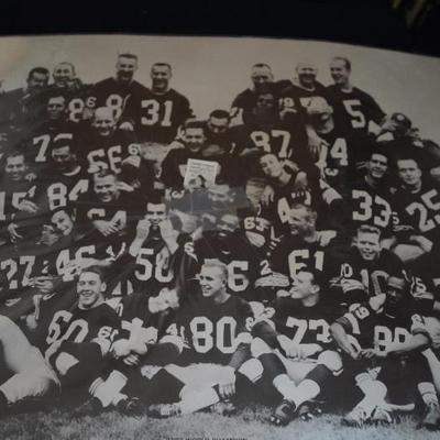 This is a photo print of the Packers in the 60' posing with a spark of humor larger reprint 