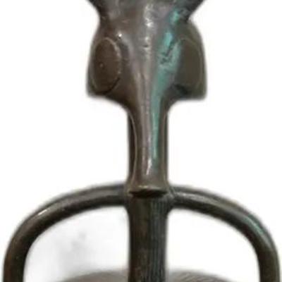 Antique African Bronze Igbo (Niger) Sculpture - 15” Tall

