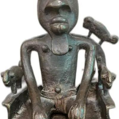 Antique African Igbo (Niger) Bronze Sculpture

