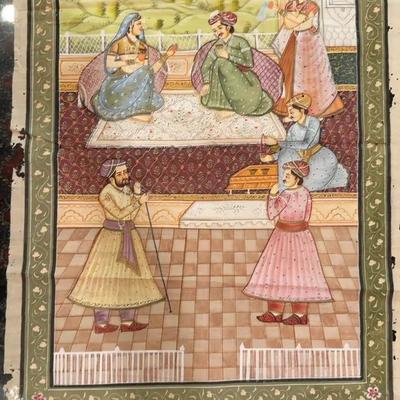 Mughal/Indian Miniature Painting on Silk - 31” x 21”
