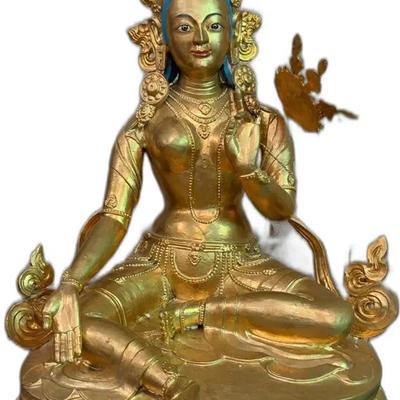 Sale Photo Thumbnail #94: Green Tara Statue - 21” Tall
