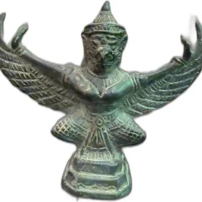 Sale Photo Thumbnail #89: Antique Brass Garuda Buddhism Statue - 4” Tall
