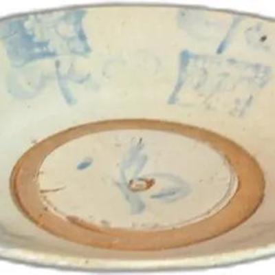 18th Century Antique Chinese Blue & White Porcelain Bowl
