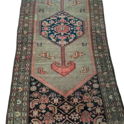 Sale Photo Thumbnail #63: Vintage Hand Knotted Persian Runner Rug - 8’ x 3’5”
