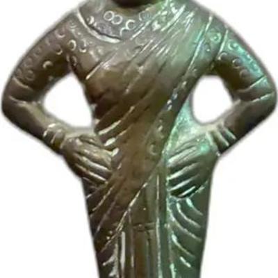 Sale Photo Thumbnail #87: Antique Rani Chennabhairadevi Bronze Sculpture - 4” Tall
