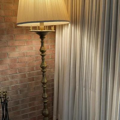 Sale Photo Thumbnail #14: Antique 1882 Bronze Tall Floor Lamp Heavy - 5’8” Tall
